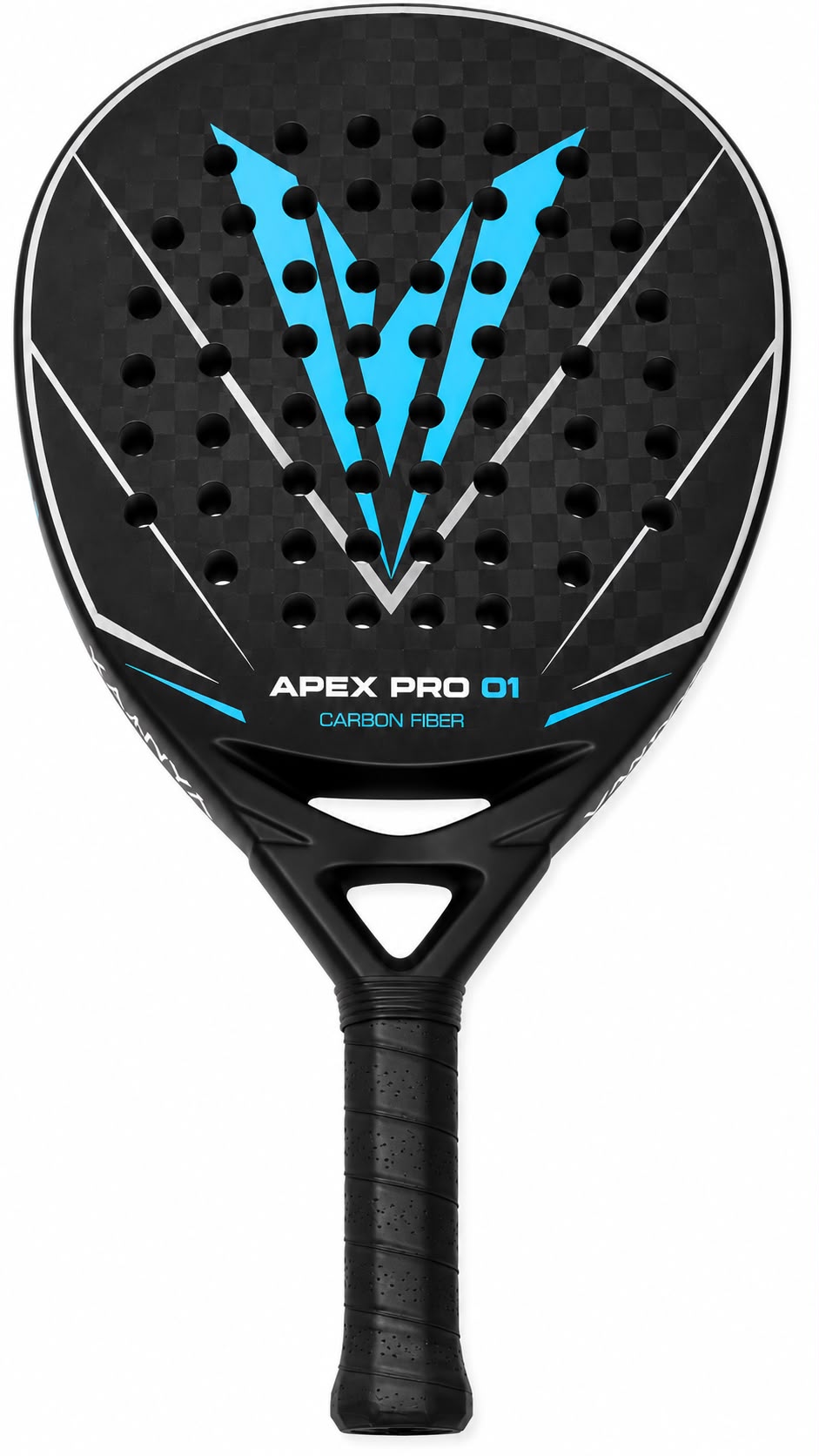 12k Vantyx Apex Pro 01 -  12k Carbon Fibre - Blue - Padel Racket
